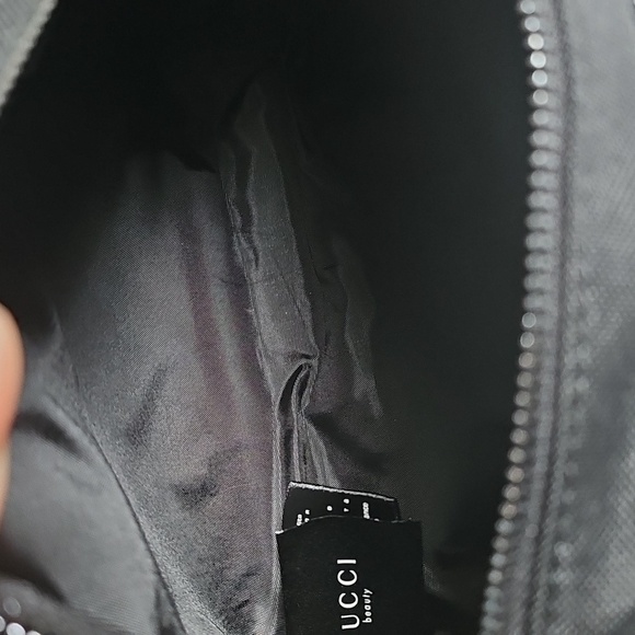 Gucci Beauty Canvas Makeup Bag Black NWOT Travel Cosmetics Pouch - Picture 14 of 17